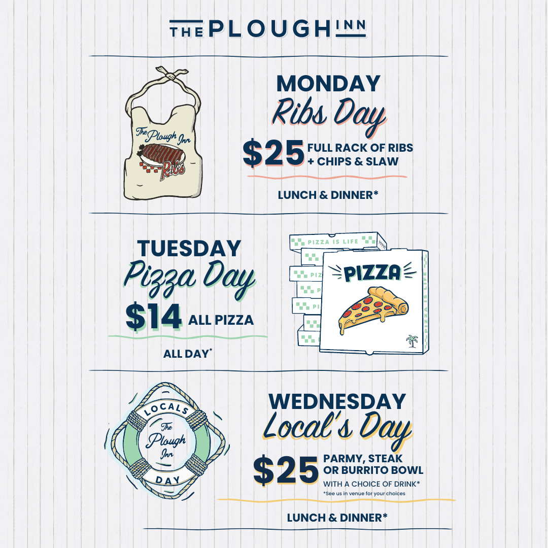 The Plough Inn: Weekly Specials, South Bank, Brisbane