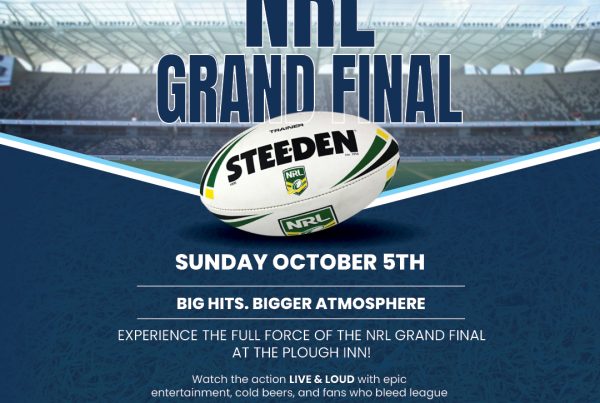 The Plough Inn: NRL Grand Final 2025, South Bank, Brisbane. LIVE & LOUD at sports bar/classic pub.